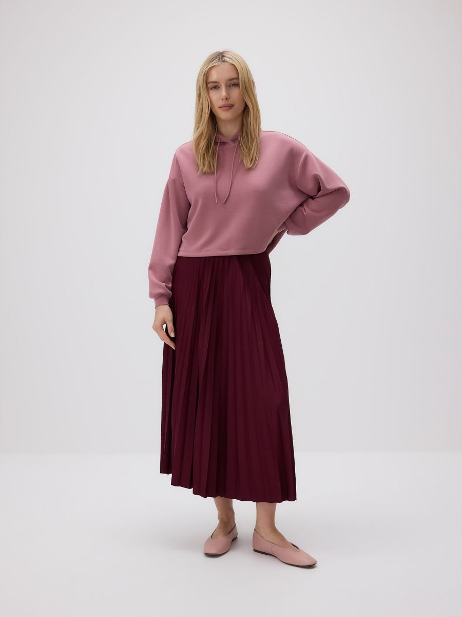 Plisirano midi krilo - hijacinta - RESERVED - 2