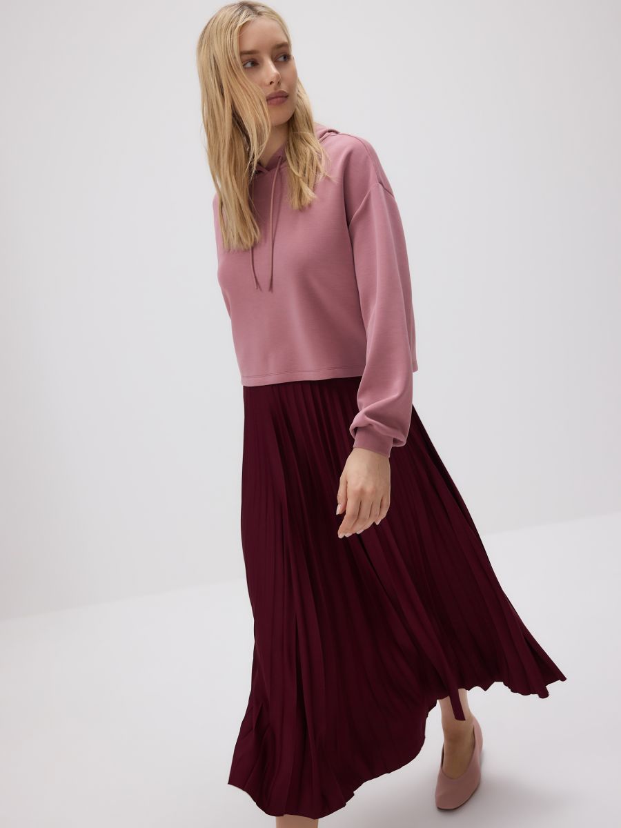 Plisirano midi krilo - hijacinta - RESERVED - 3