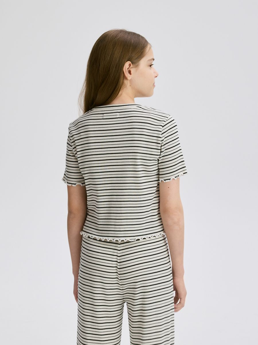 Ribbstickad topp - FLERFÄRGAD - RESERVED - 6