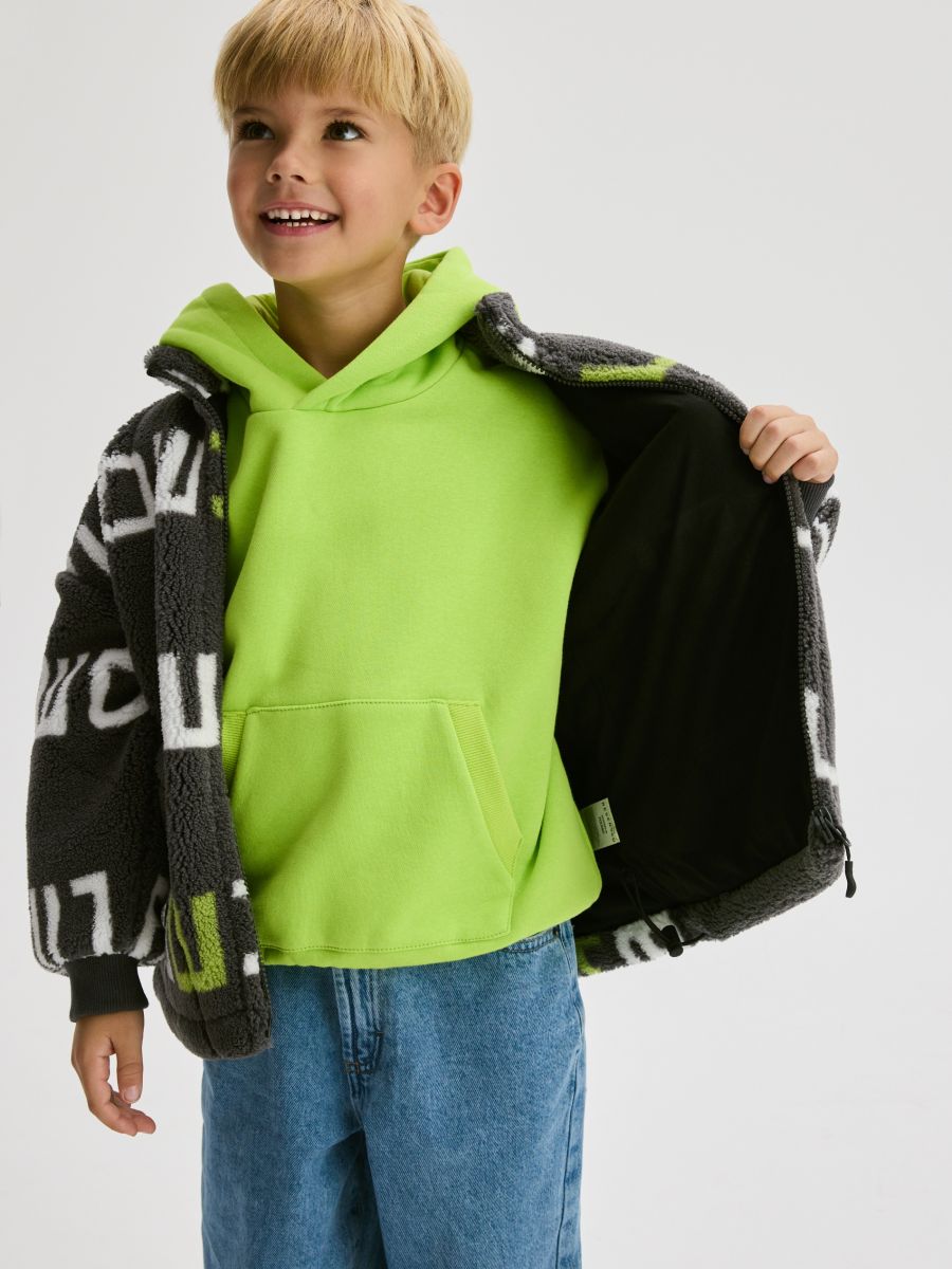 Oversized hoody - geelgroen - RESERVED