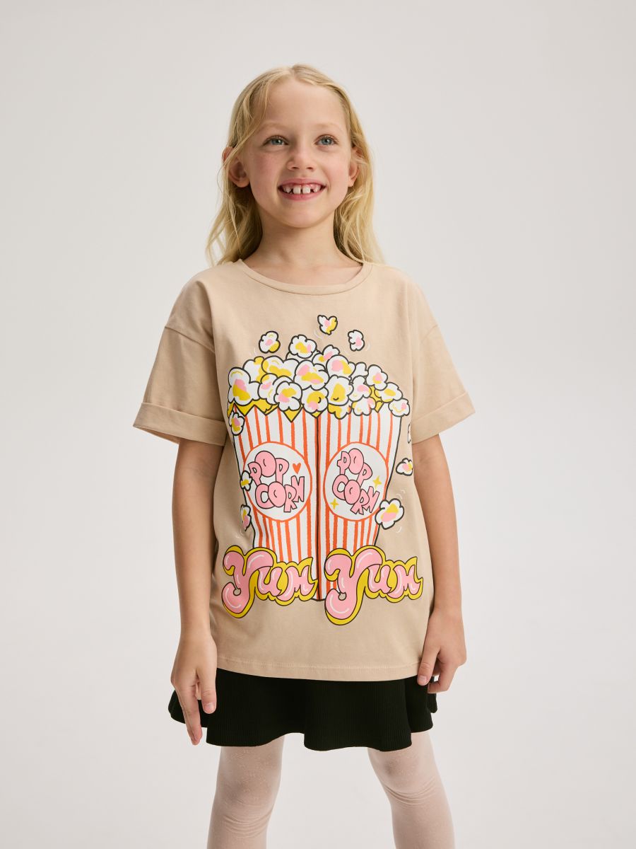 T-shirt with print - beige - RESERVED - 2