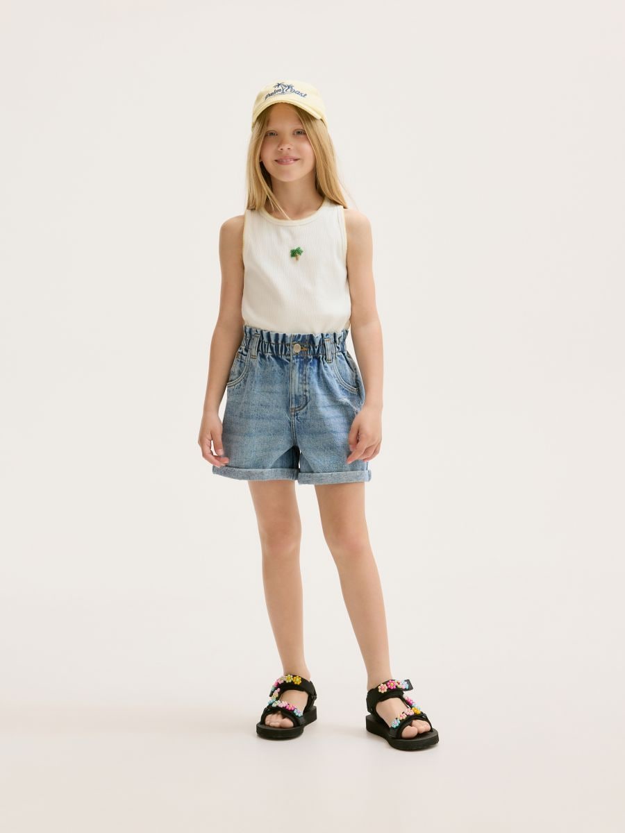 Top with appliqué - cream - RESERVED - 2