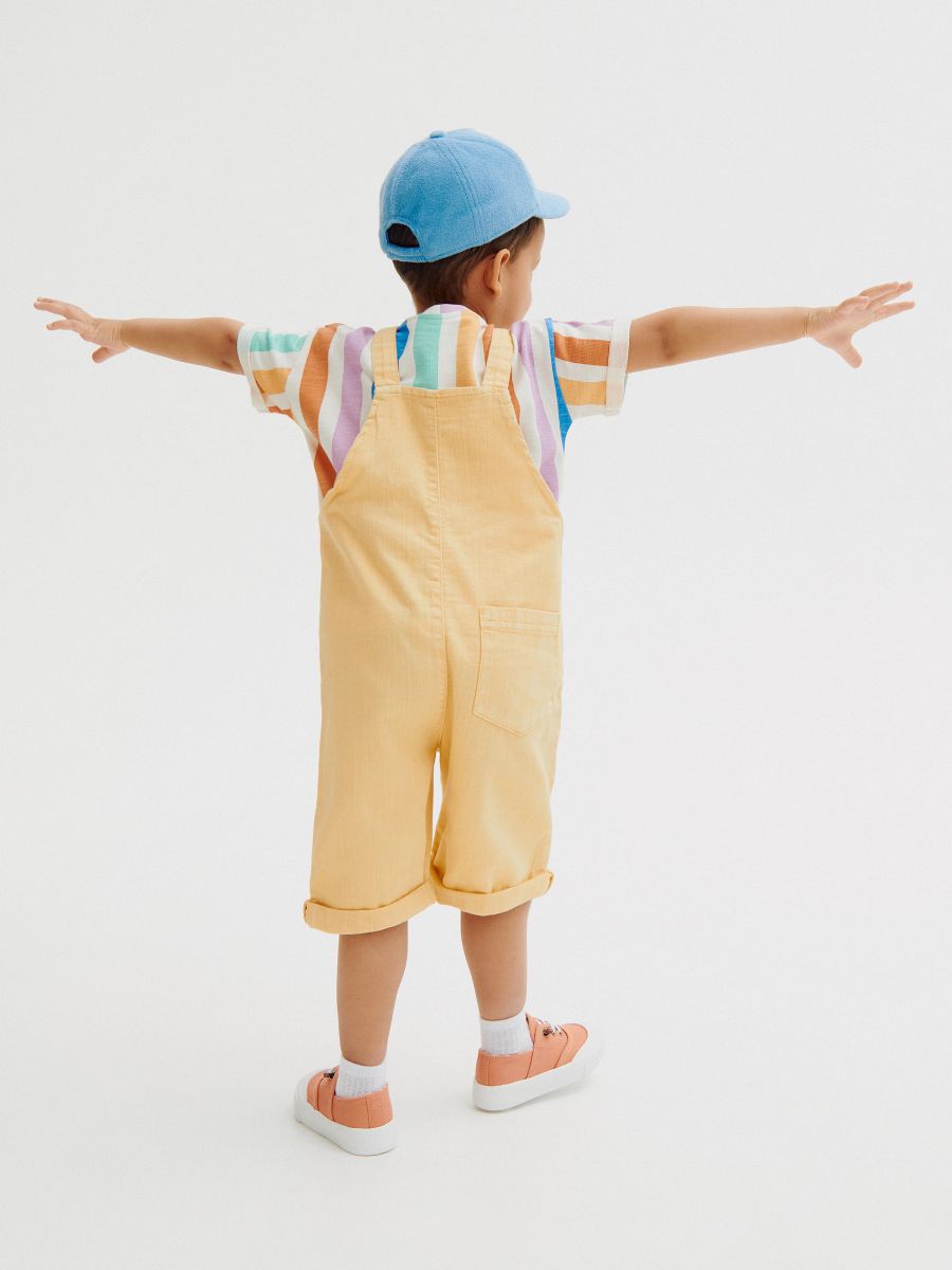 Cotton dungarees with pockets - light yellow - RESERVED - 3