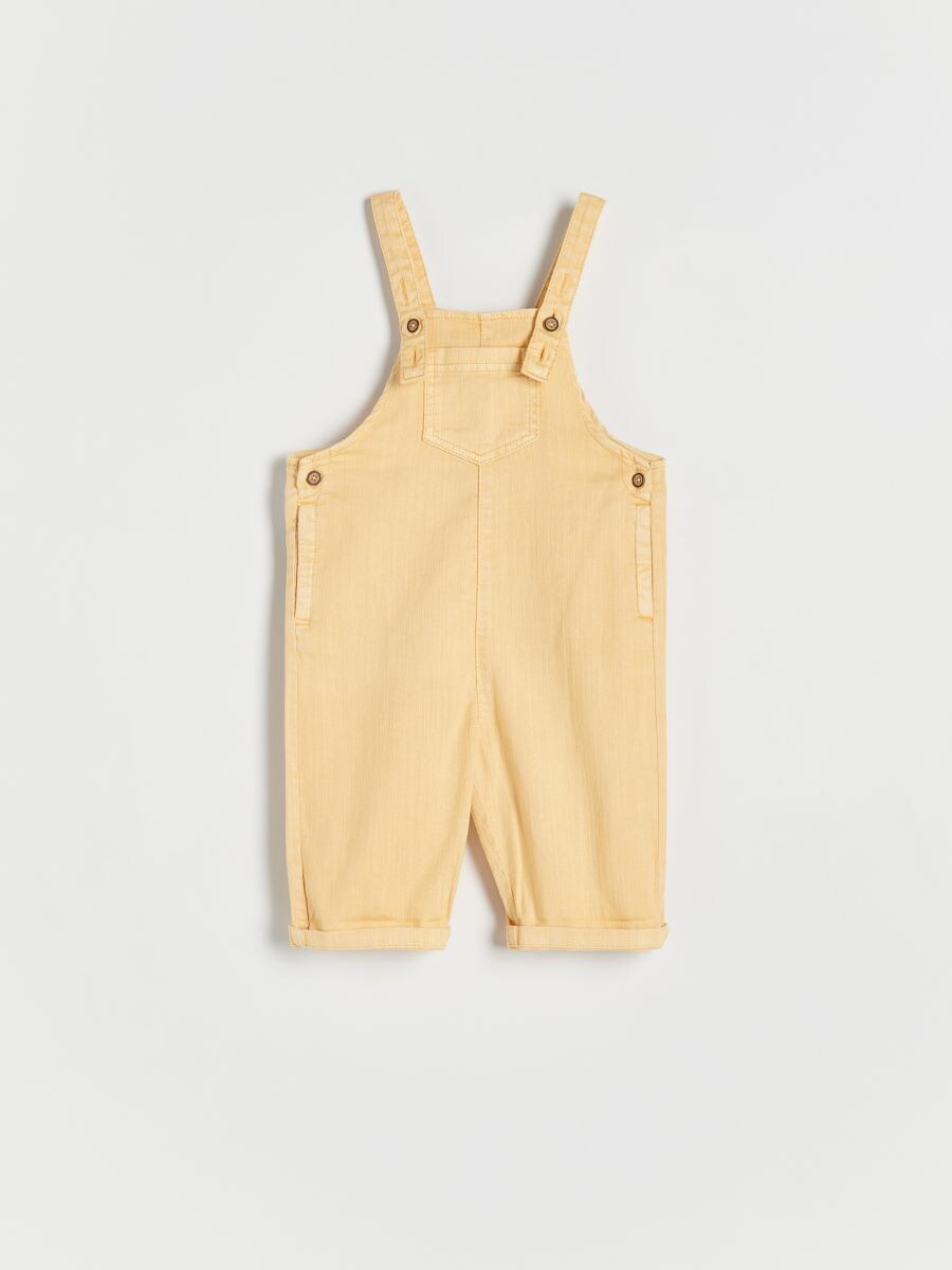 Cotton dungarees with pockets - light yellow - RESERVED - 5