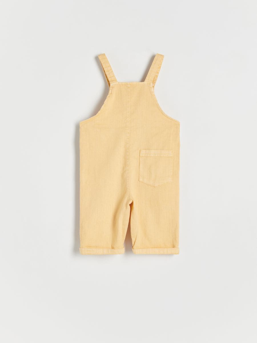 Cotton dungarees with pockets - light yellow - RESERVED - 2