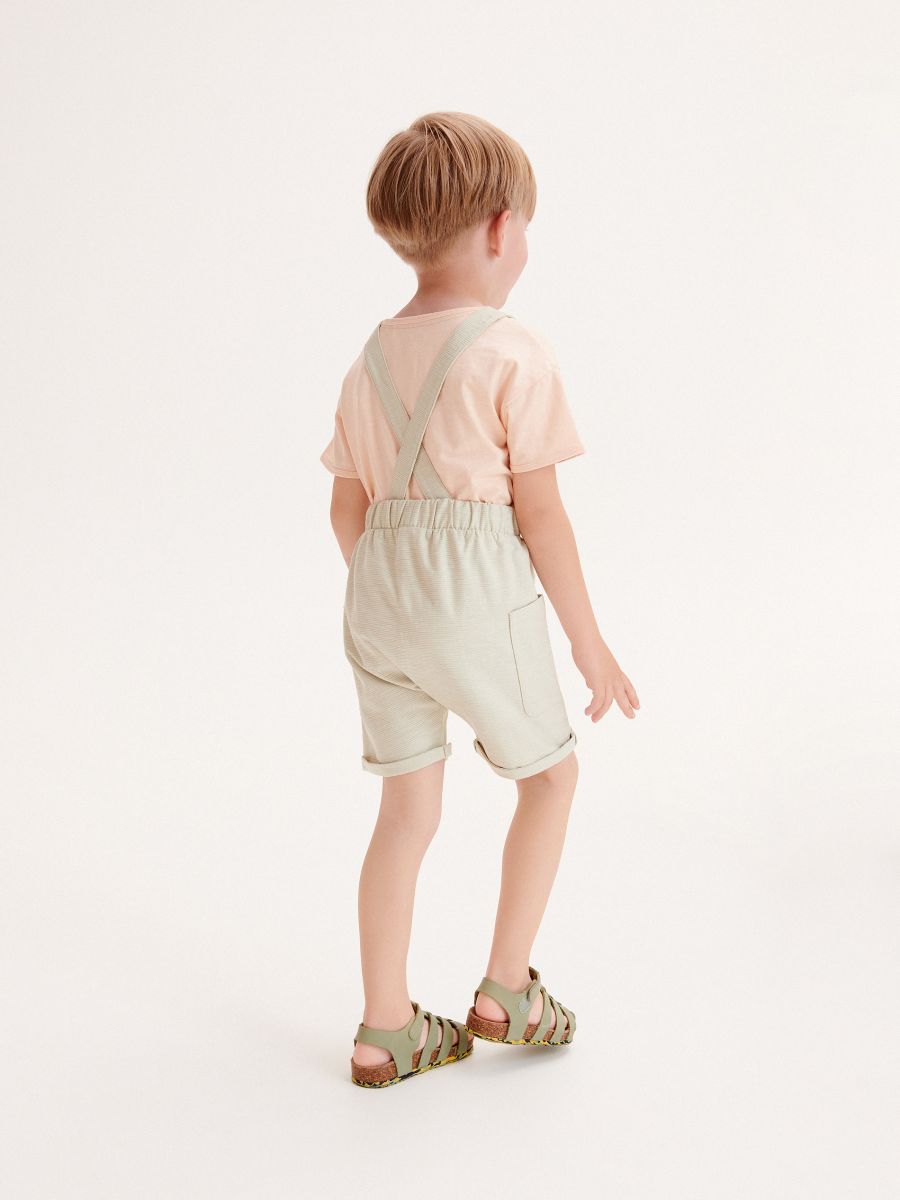 Shorts with suspenders - pale green - RESERVED - 6