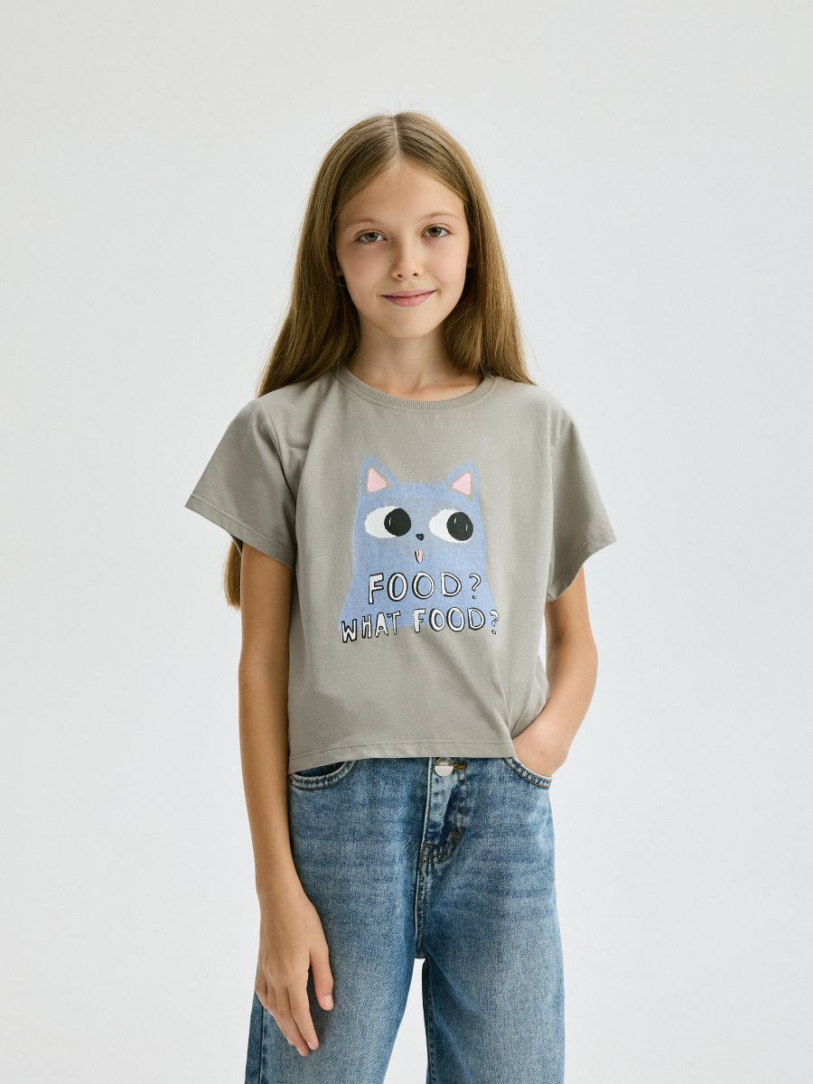 T-shirt with print - light grey - RESERVED - 4