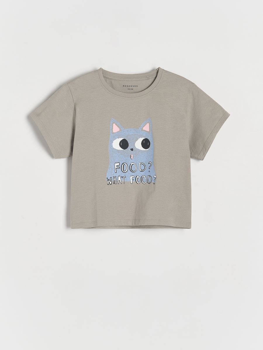 T-shirt with print - light grey - RESERVED - 2