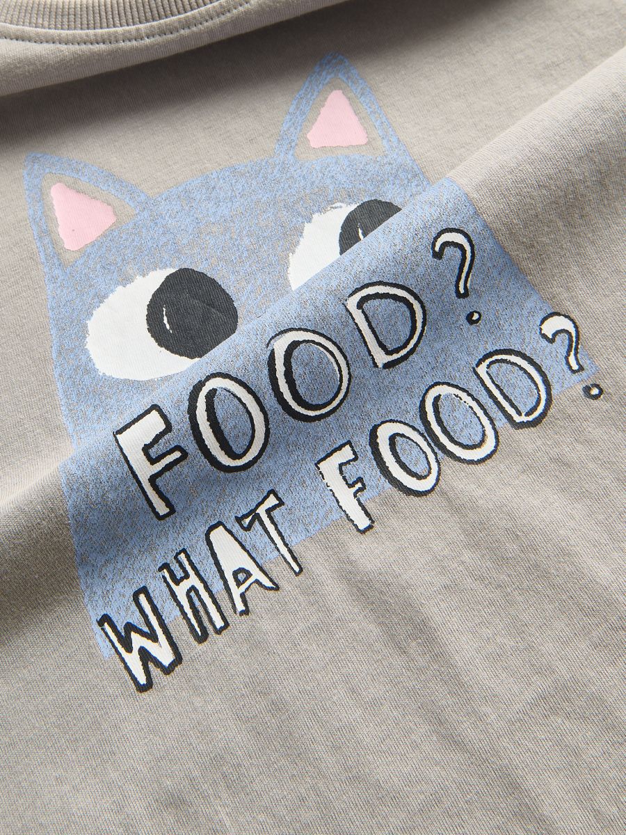 T-shirt with print - light grey - RESERVED - 3
