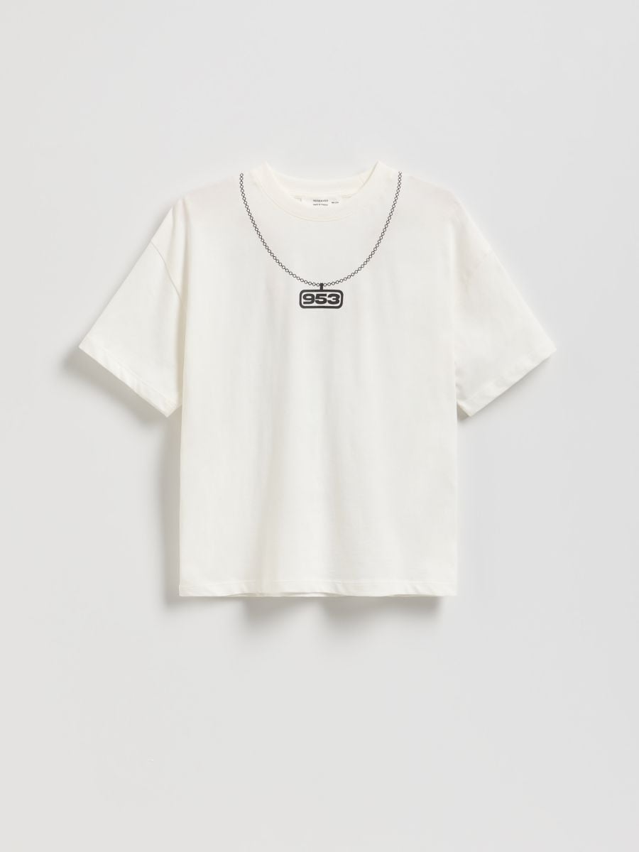T-shirt with print - white - RESERVED