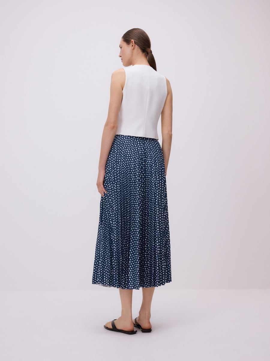 Pleated polka dot skirt - multicolor - RESERVED - 3