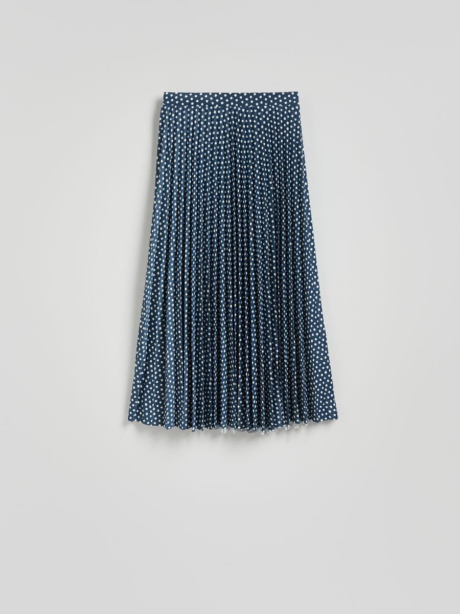 Pleated polka dot skirt - multicolor - RESERVED - 4
