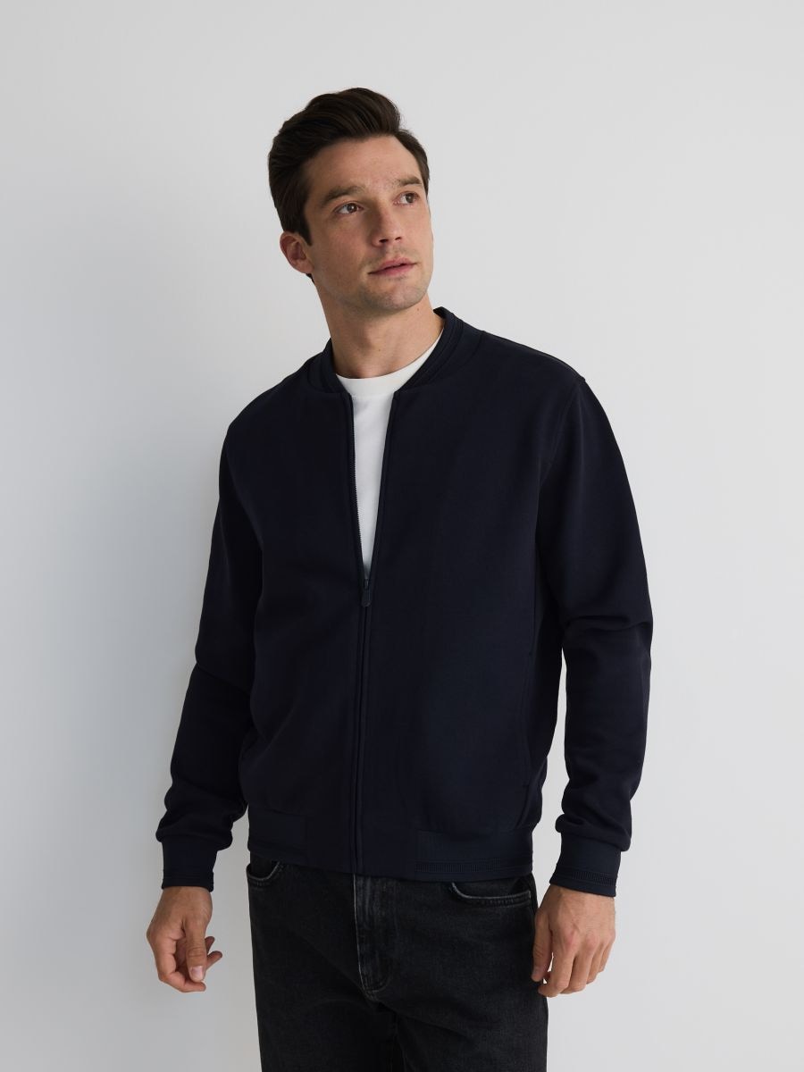 Bomber-Sweatshirt - marineblau  - RESERVED