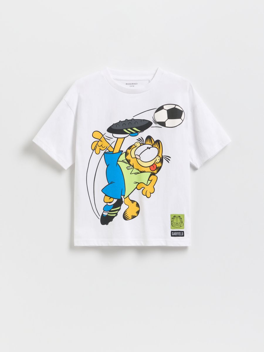 T-shirt GARFIELD - biały - RESERVED