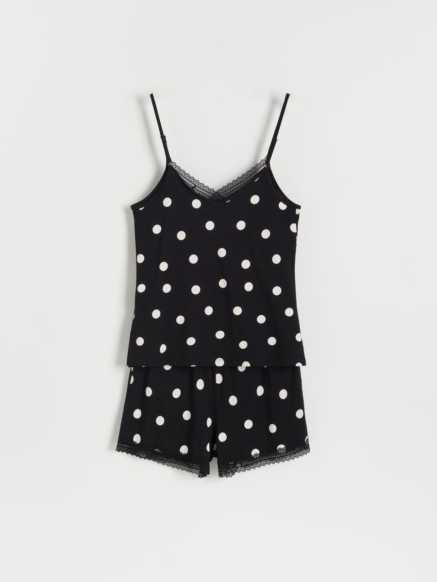 Polka dot pyjama set - black - RESERVED - 2