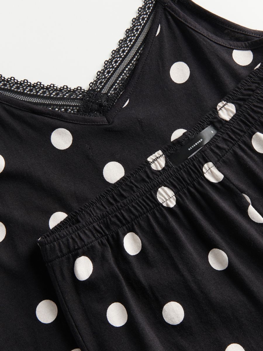 Polka dot pyjama set - black - RESERVED - 5