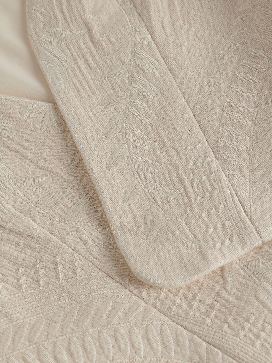 Baumwollweste mit gesticktem Muster - creme - RESERVED - 6