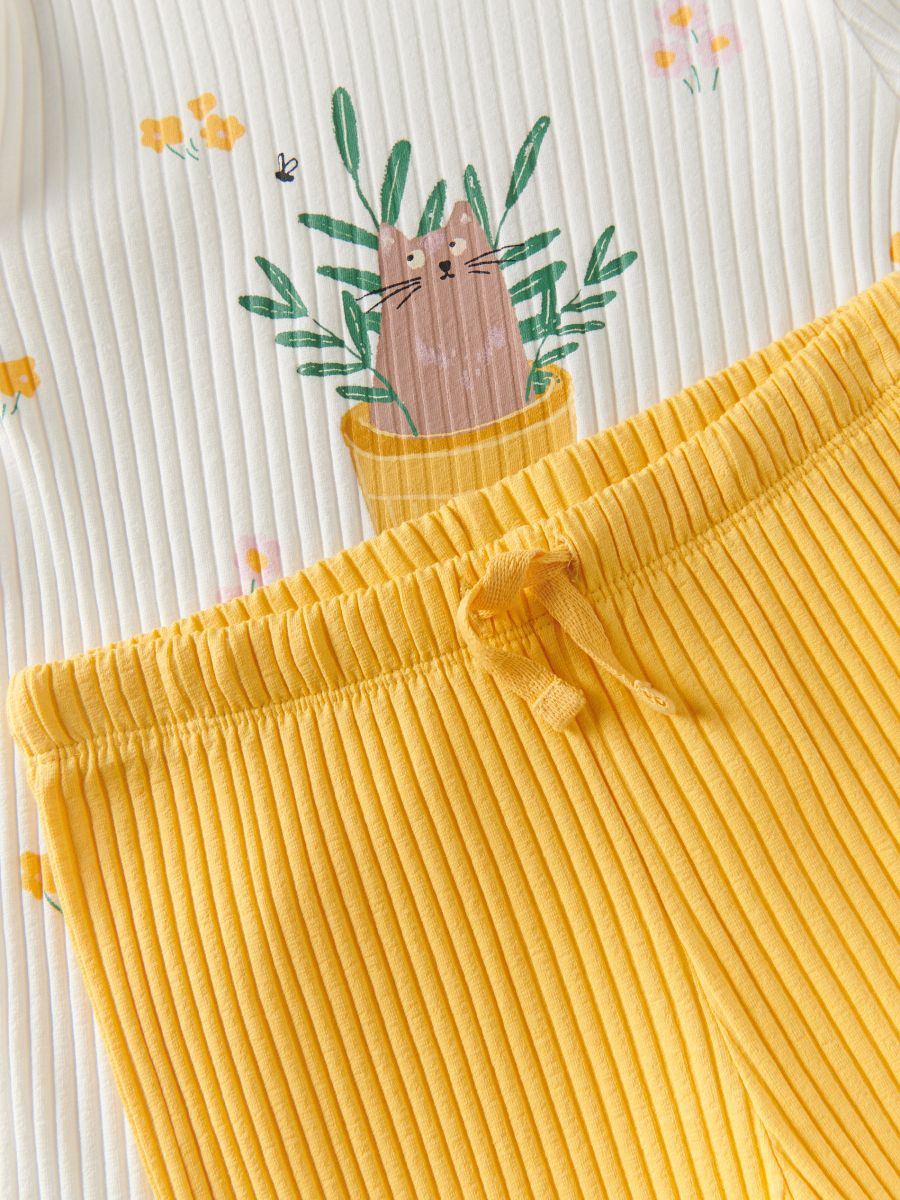 Zweiteiliges Pyjama-Set - bernstein - RESERVED - 2