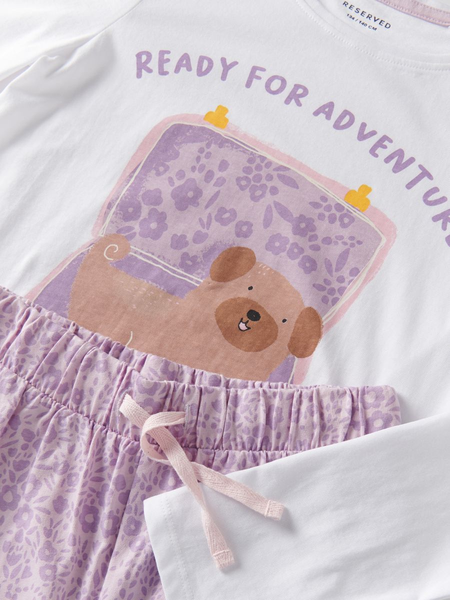 Zweiteiliges Pyjama-Set - lavendel - RESERVED - 2