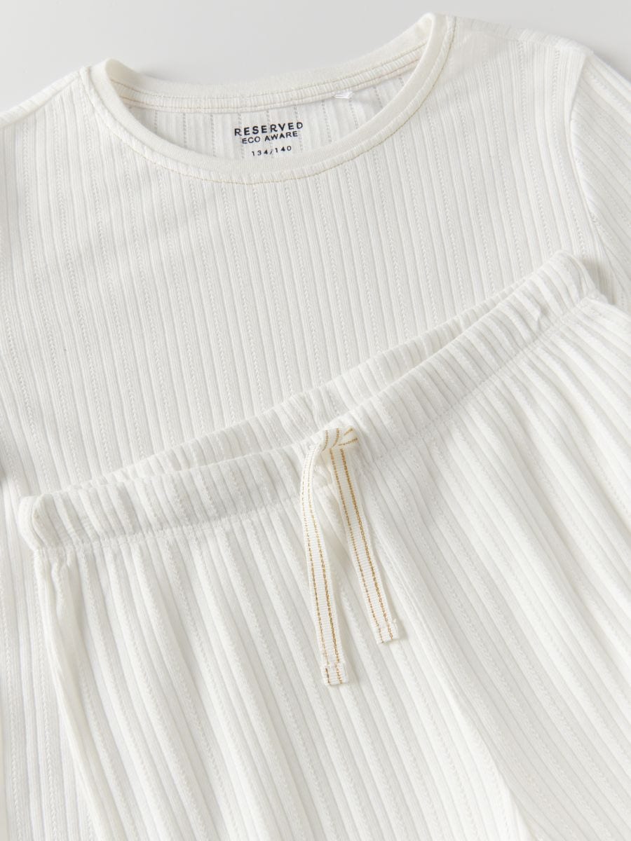 Zweiteiliges Pyjama-Set - creme - RESERVED - 2
