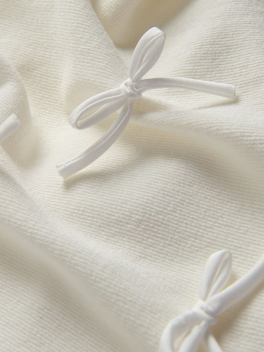 Top with bow details - cream - RESERVED - 2