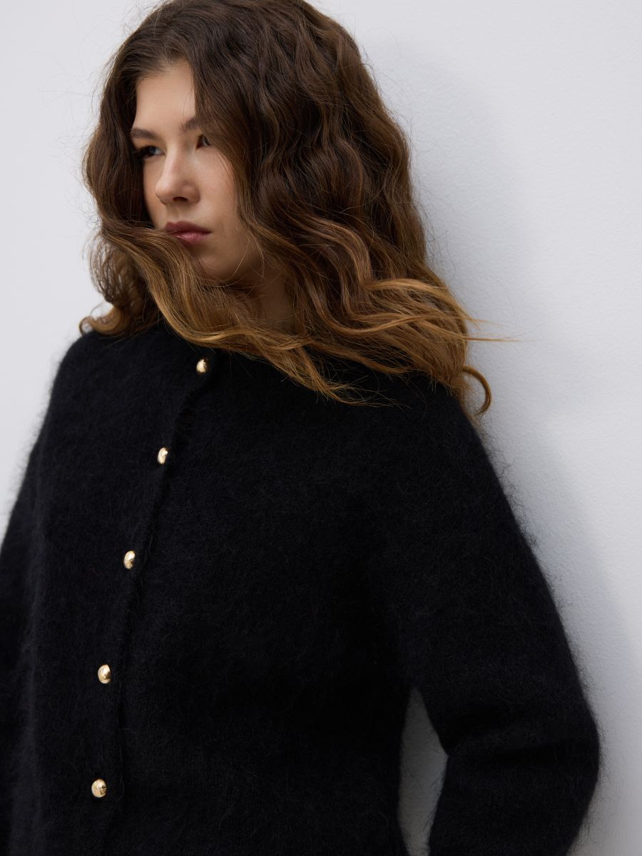 Gilet en mohair - noir - RESERVED