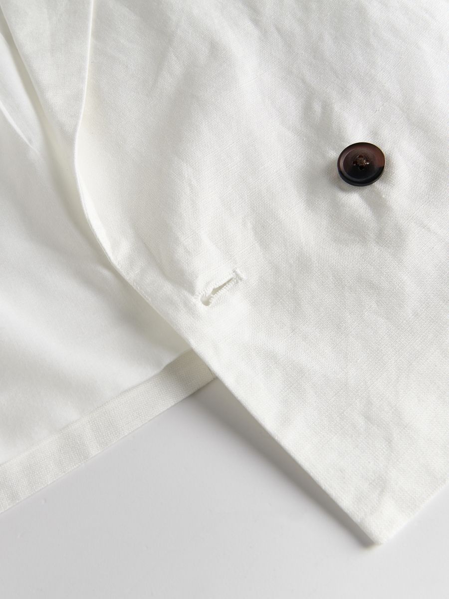Linen rich blazer with viscose blend - white - RESERVED - 6