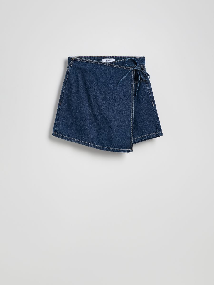 Gonna-pantaloncini in jeans - blu scuro - RESERVED
