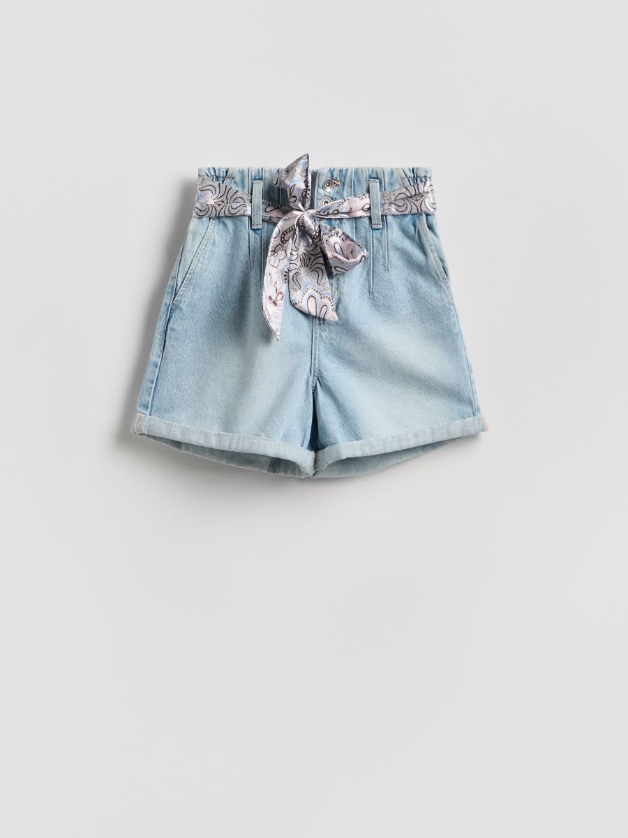 Denim shorts with bandana - blue - RESERVED - 5
