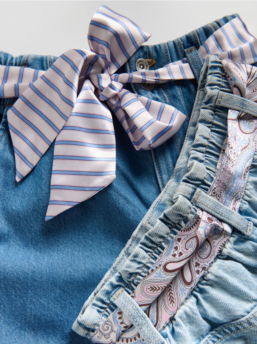Denim shorts with bandana - blue - RESERVED - 7