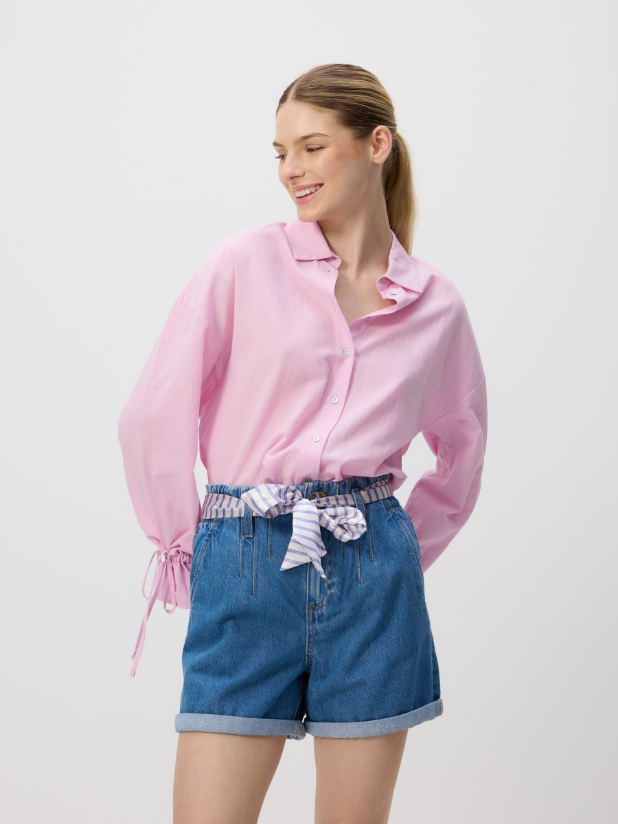 Denim shorts with bandana - blue jeans - RESERVED - 3