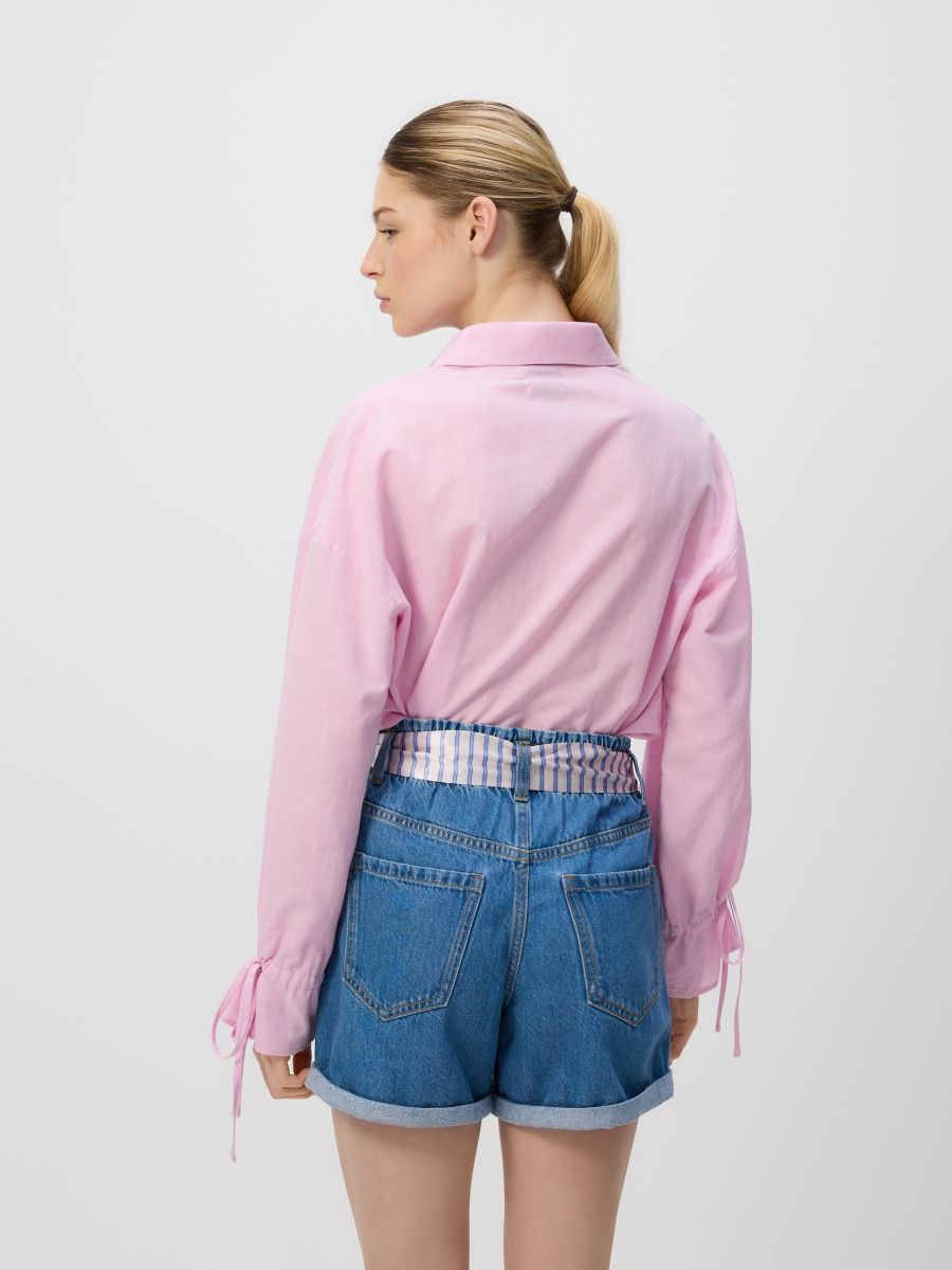 Denim shorts with bandana - blue jeans - RESERVED - 4
