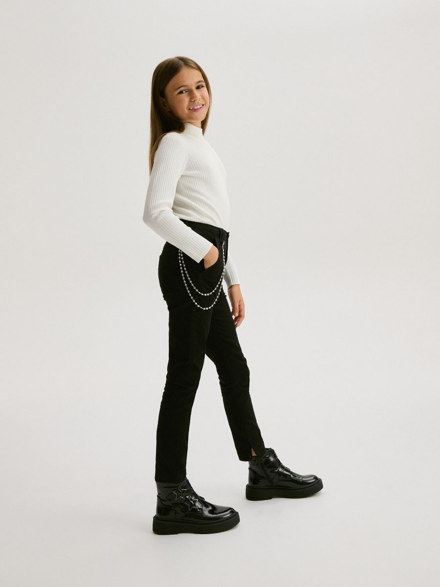 Trousers with chain detail - black - RESERVED - 5