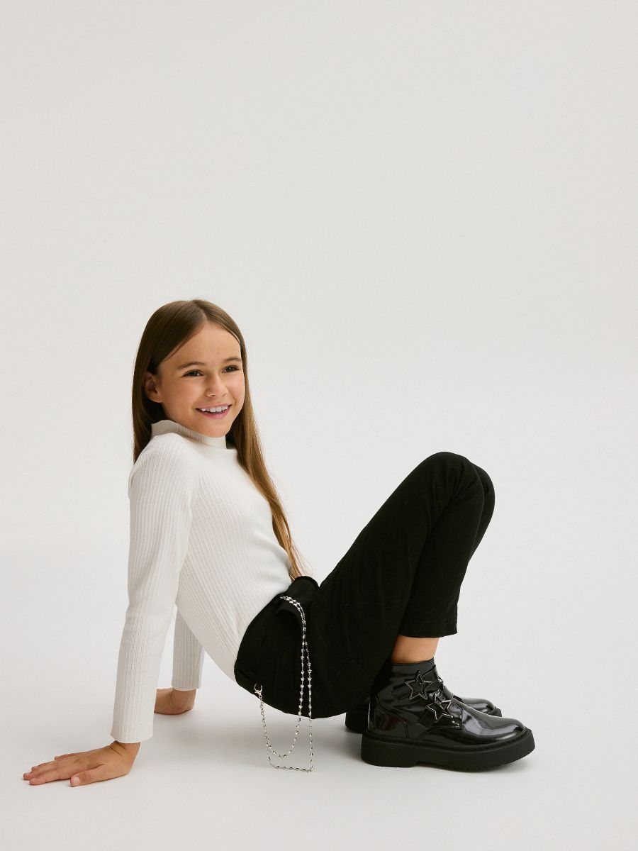 Trousers with chain detail - black - RESERVED - 3