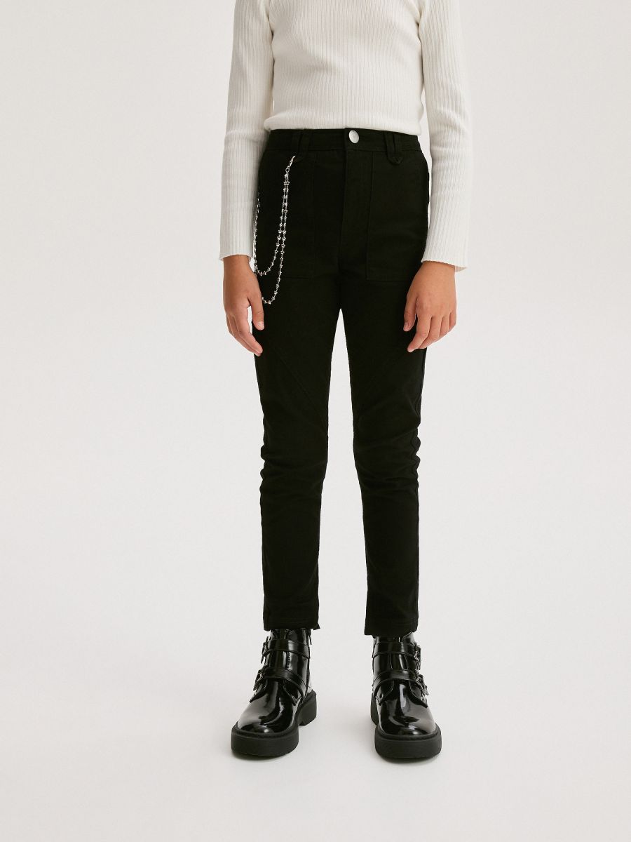 Trousers with chain detail - black - RESERVED - 2