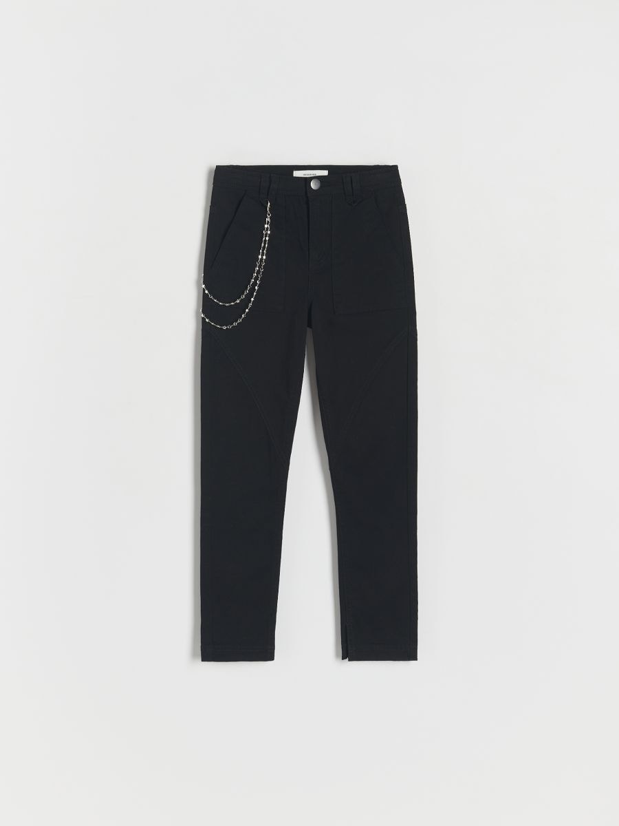 Trousers with chain detail - black - RESERVED - 3