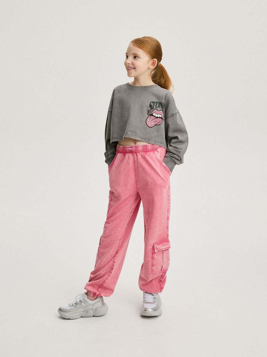 Cargo pantalone ispranog izgleda - ruža - RESERVED - 4