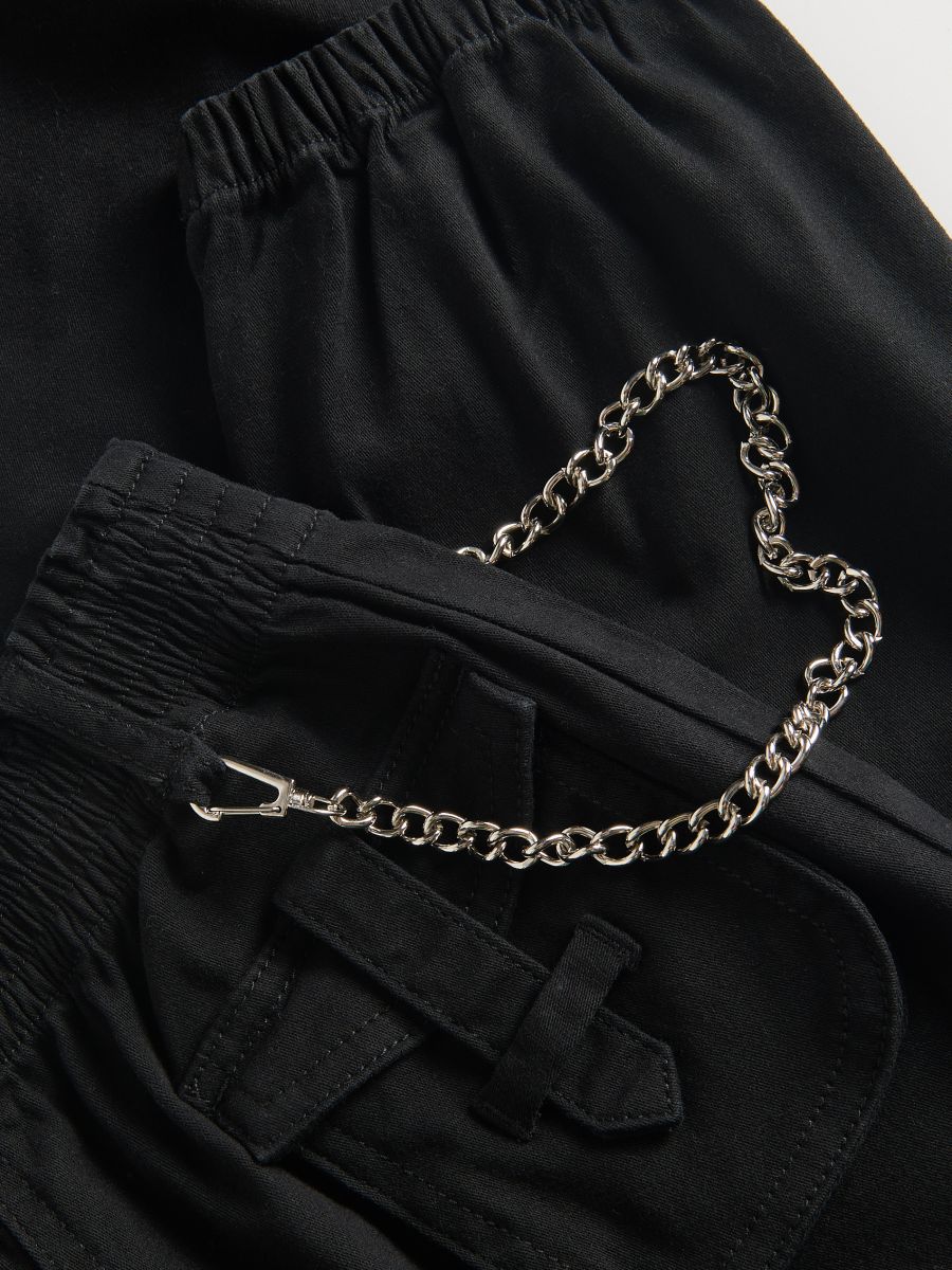 Broek met ketting - ZWART - RESERVED - 2