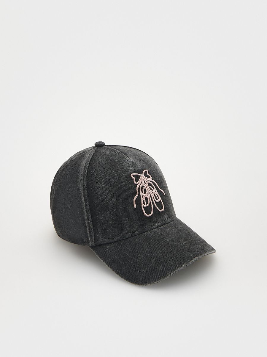 Kokvilnas beisbola cepure - tumši pelēka - RESERVED