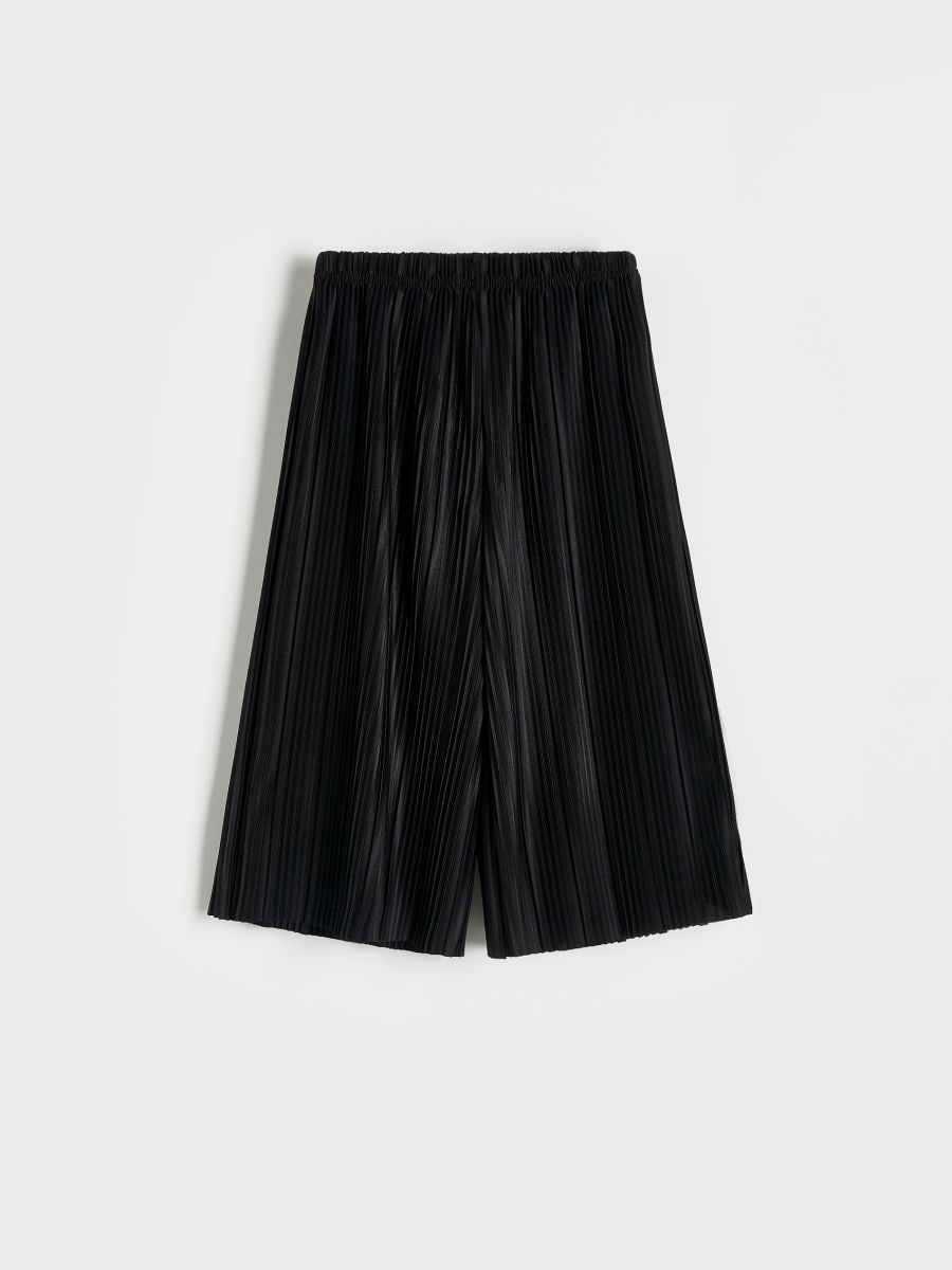 Plisovaná kalhotová sukně - černý - RESERVED