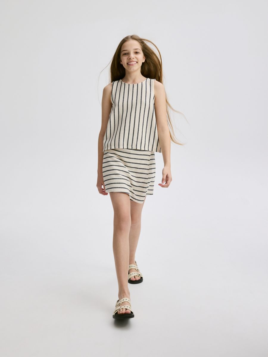 Jersey top with straps - multicolor - RESERVED - 4
