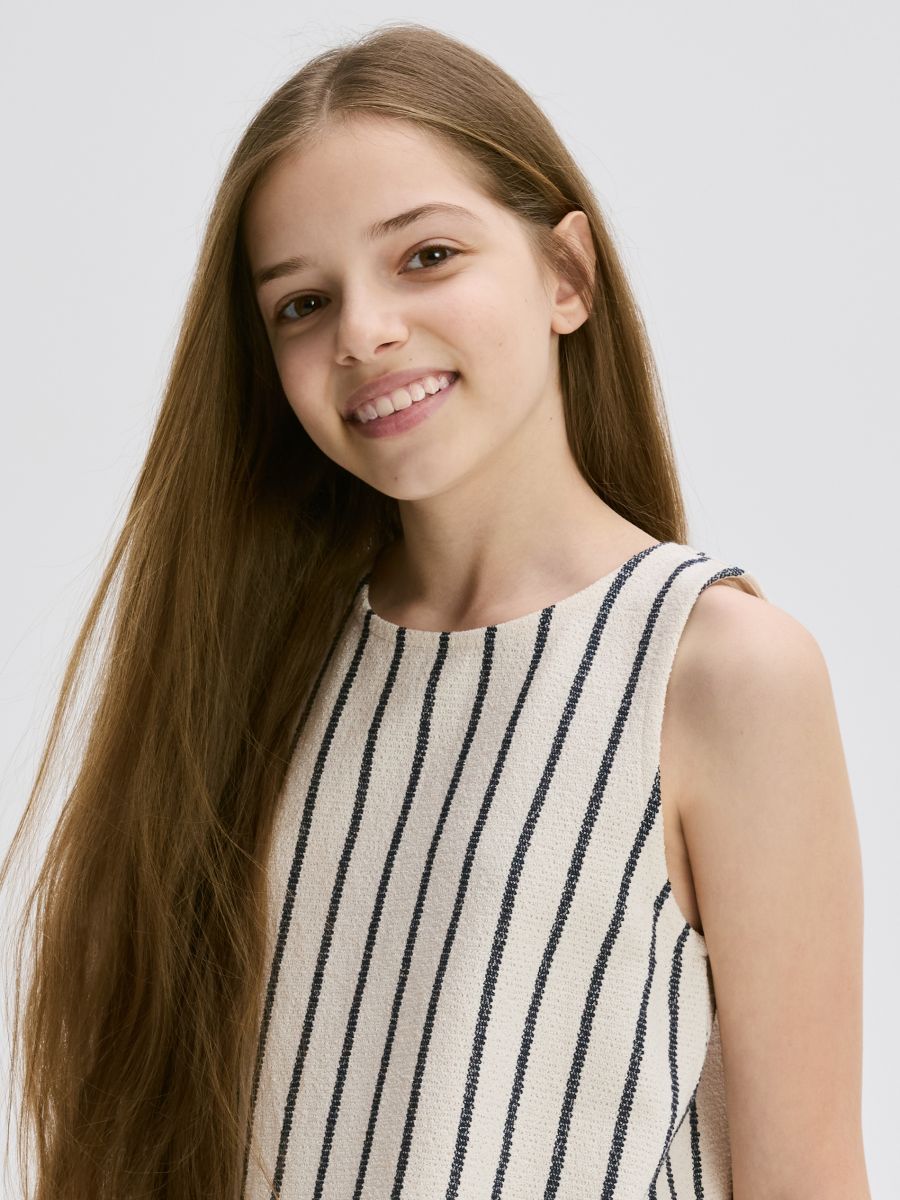 Jersey top with straps - multicolor - RESERVED - 5