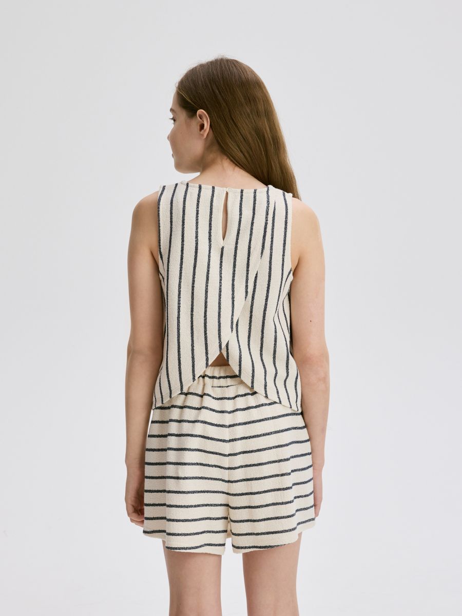 Jersey top with straps - multicolor - RESERVED - 6