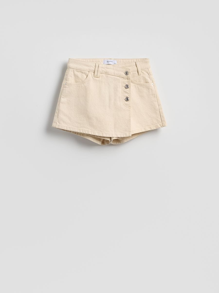 Farmer skort szoknya - testszínű - RESERVED