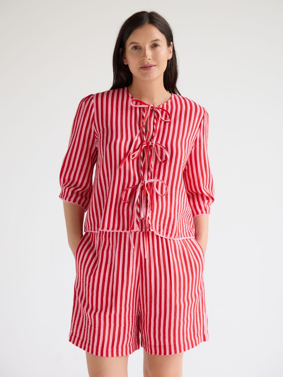 LADIES` BLOUSE - red - RESERVED - 2