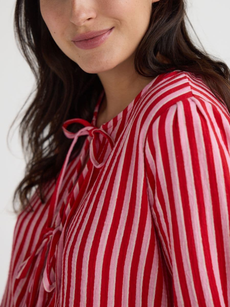 LADIES` BLOUSE - red - RESERVED - 3