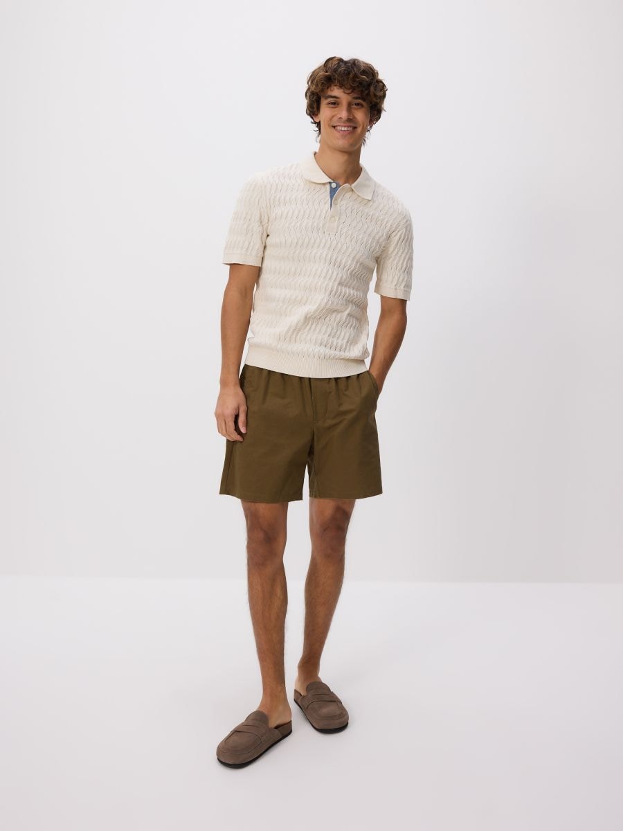 Polotrui van structuurstof - BEIGE - RESERVED - 2