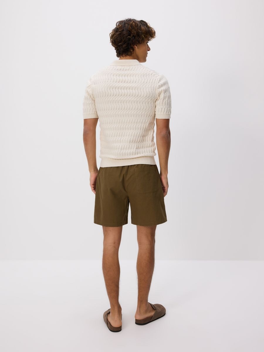 Polotrui van structuurstof - BEIGE - RESERVED - 4