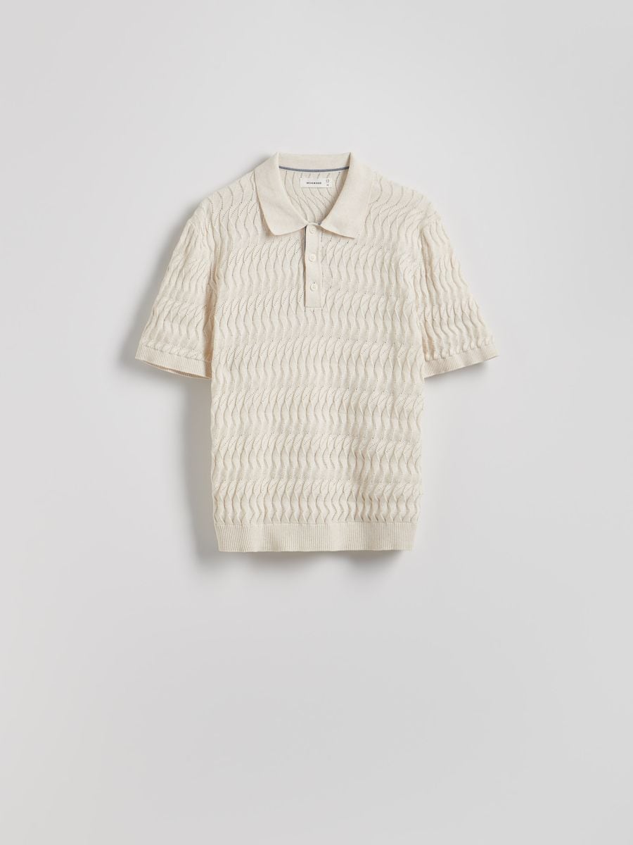 Polotrui van structuurstof - BEIGE - RESERVED - 5