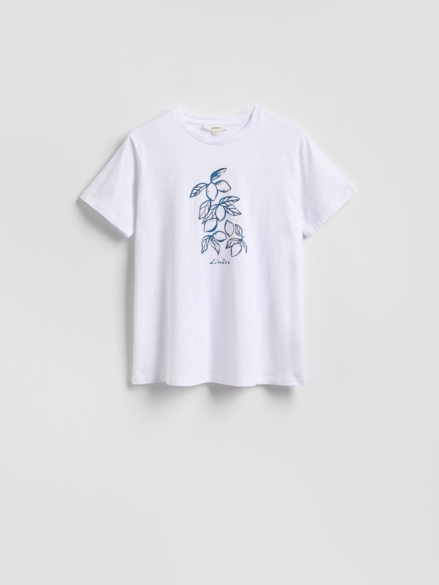 Cotton T-shirt with print - white - RESERVED - 3